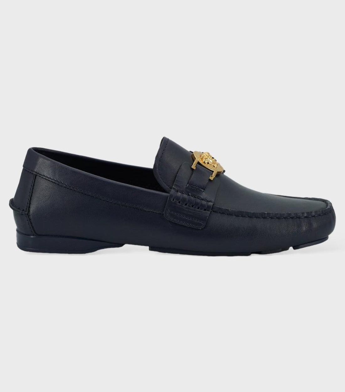 Versace Kalfsleren Loafers Blauw