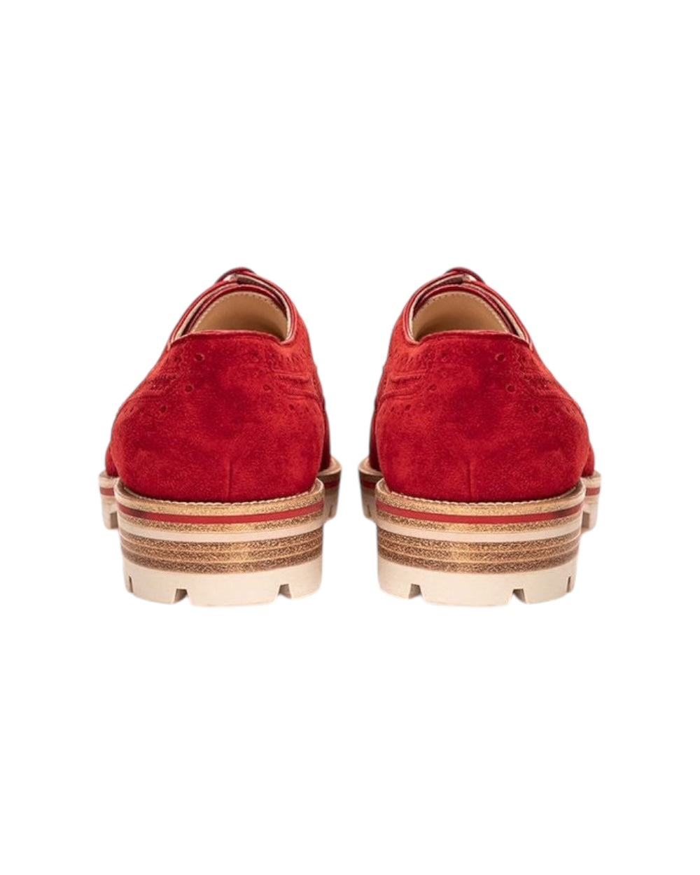 Christian Louboutin Rood Suede Veterschoenen