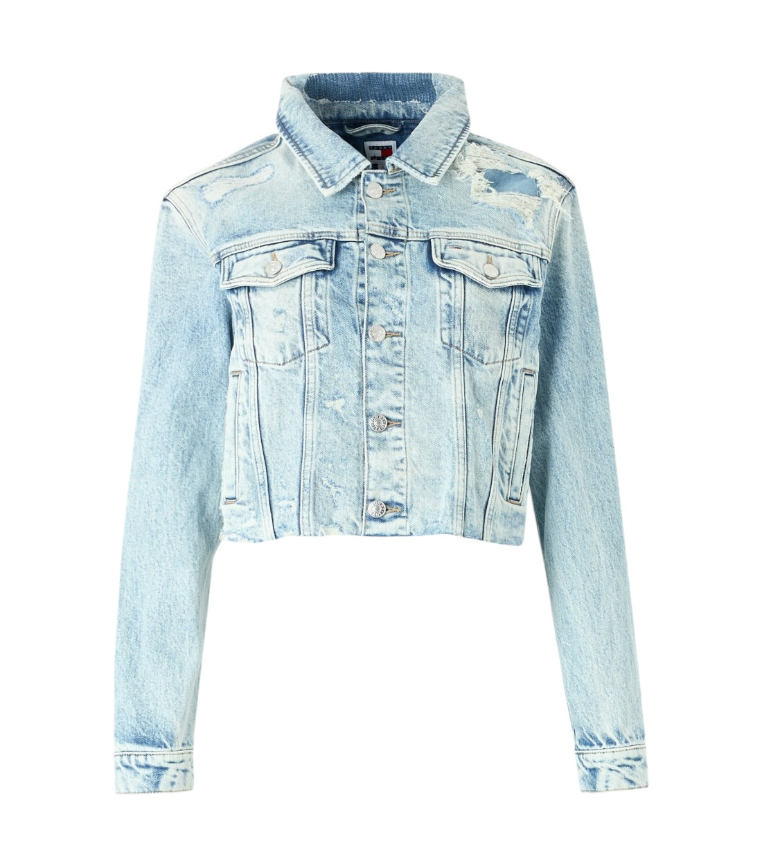 Tommy Hilfiger Jeans Blauw Denim Izzie Cut Jas Dames