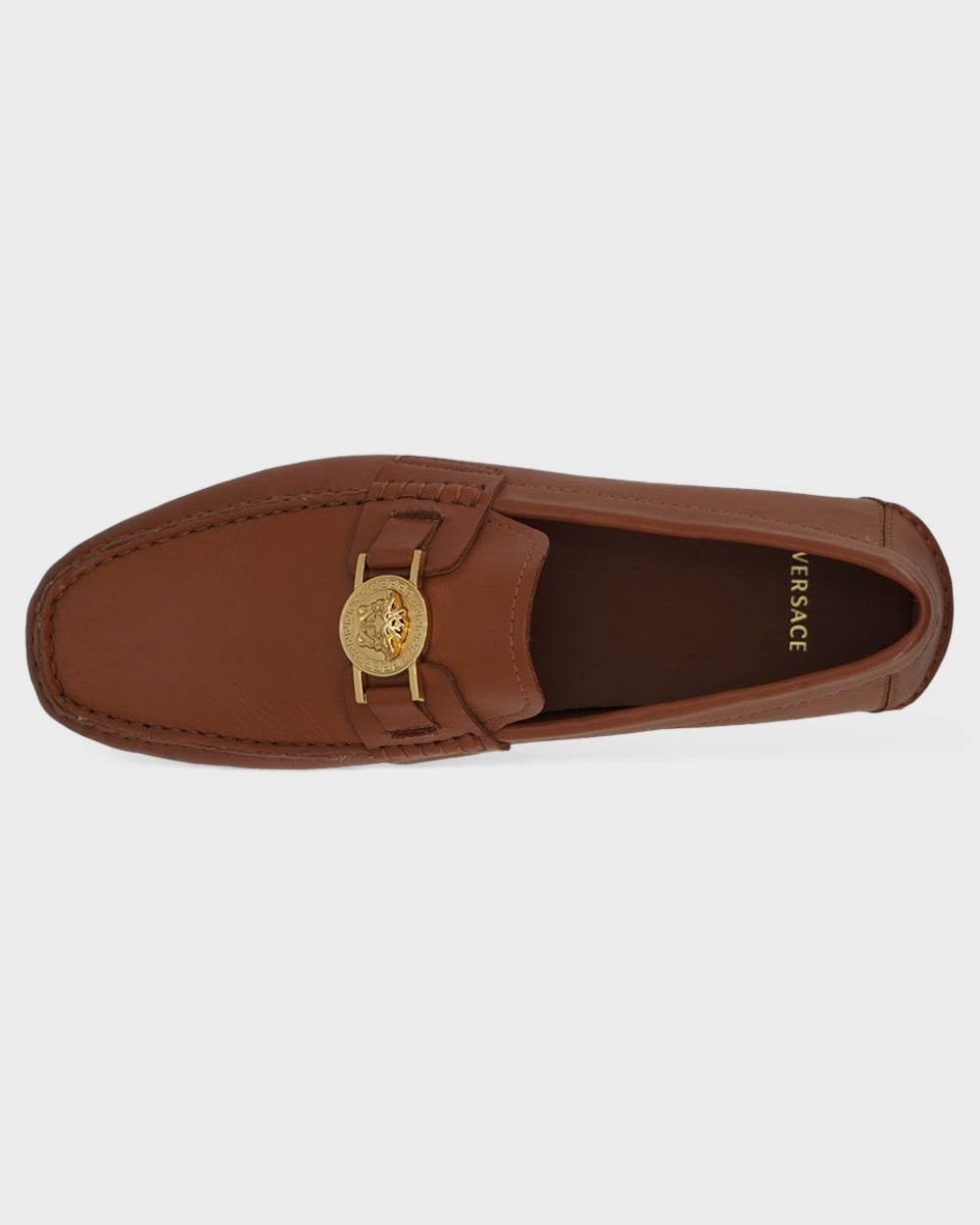 Versace Kalfsleren Loafers Bruin