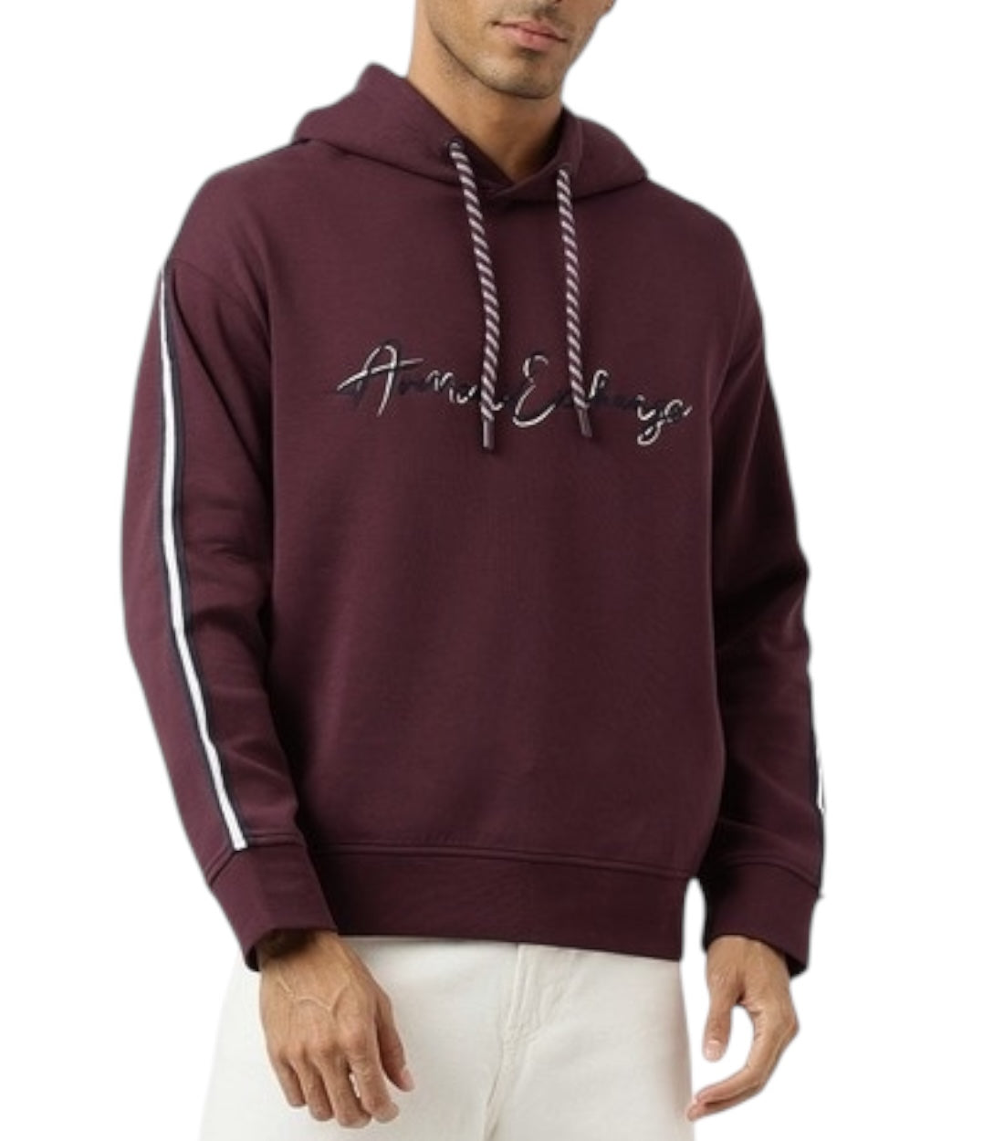 Armani Exchange Bordeaux Hoodie Met Logo