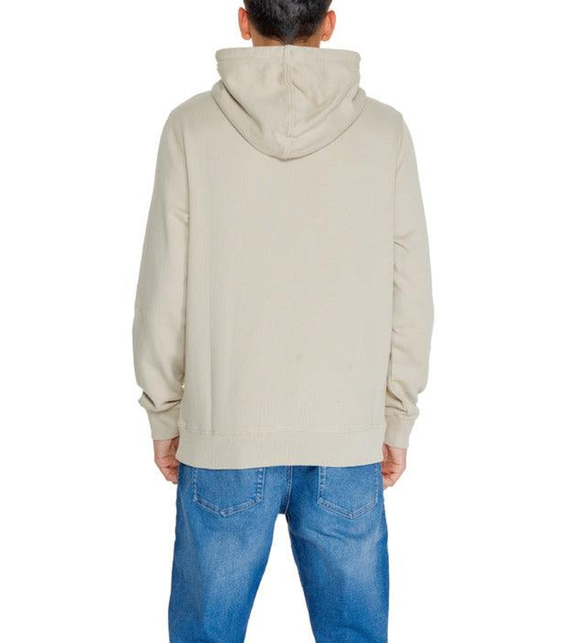 Calvin Klein Jeans Beige Effen Regular Fit Hoodie