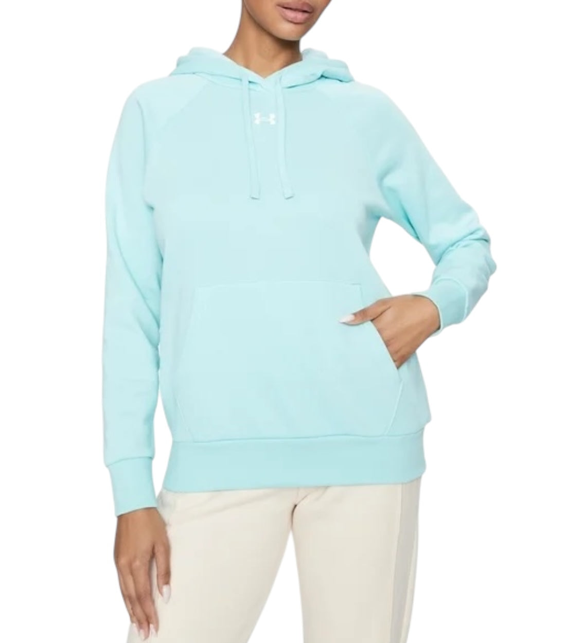 Under Armour Blauw UA Rival Fleece Hoodie Met Logo