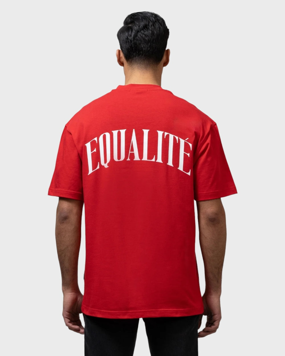 Equalite Oliver Oversized T-shirt Rood / Off White Unisex