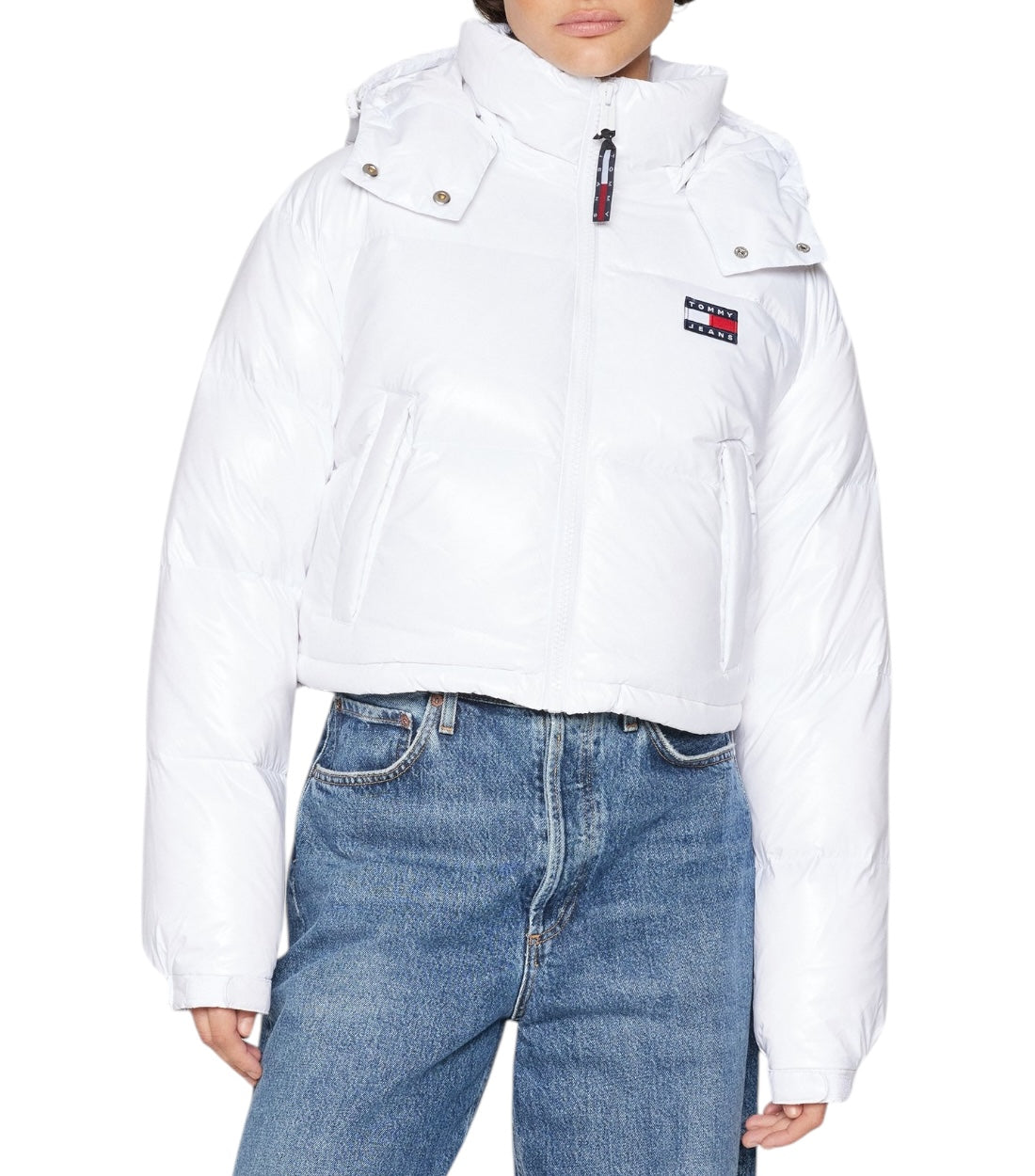 Tommy Hilfiger Wit Alaska Puffer Gewatteerde Jas