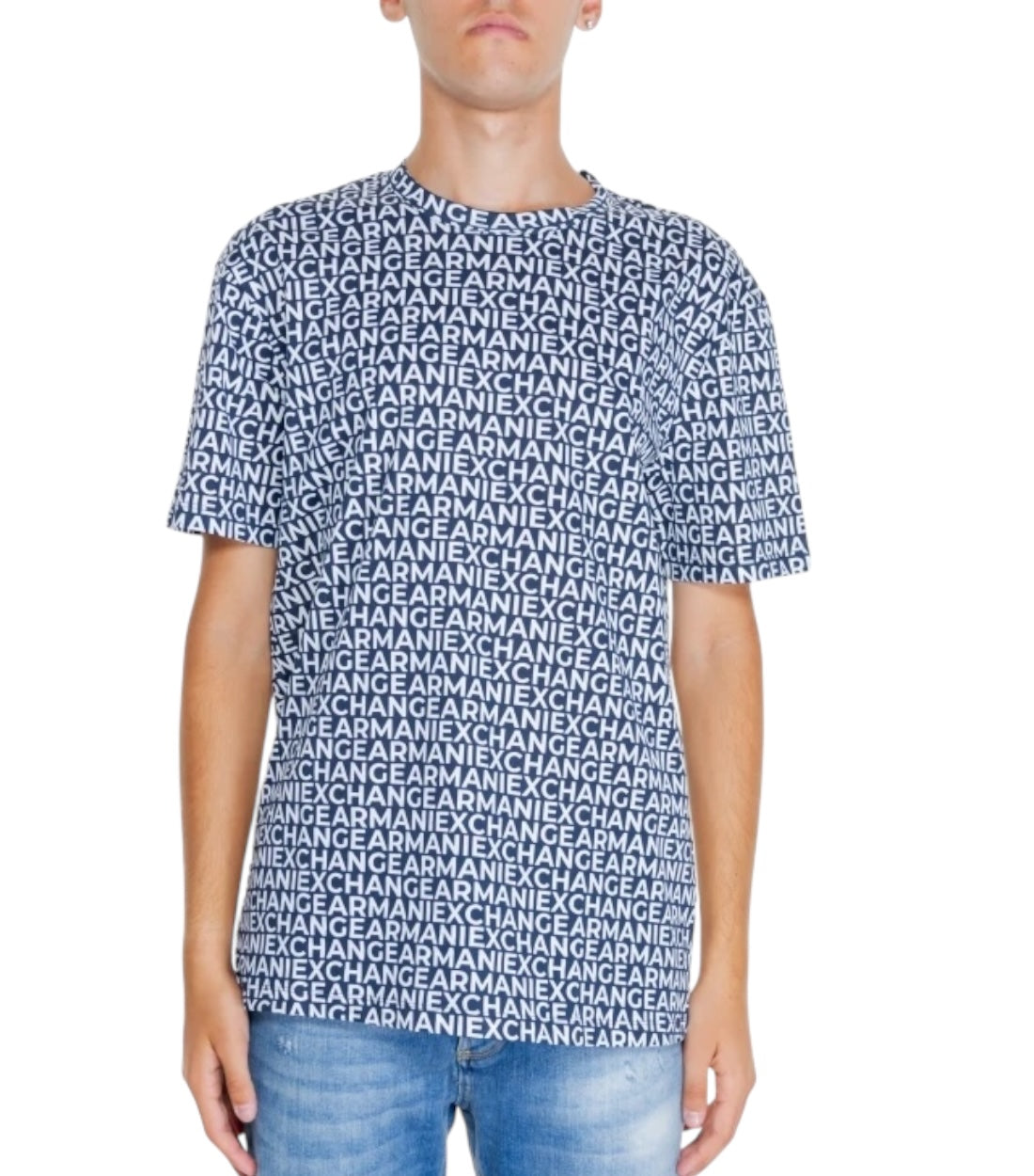 Armani Exchange Blauw T-shirt Met Grafische Print