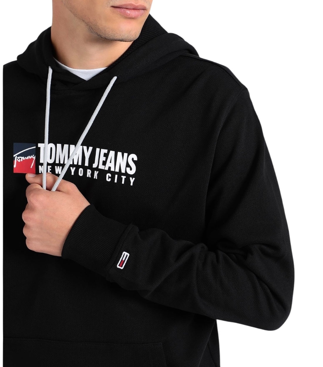 Tommy Hilfiger Jeans Zwart Hoodie Met Logo