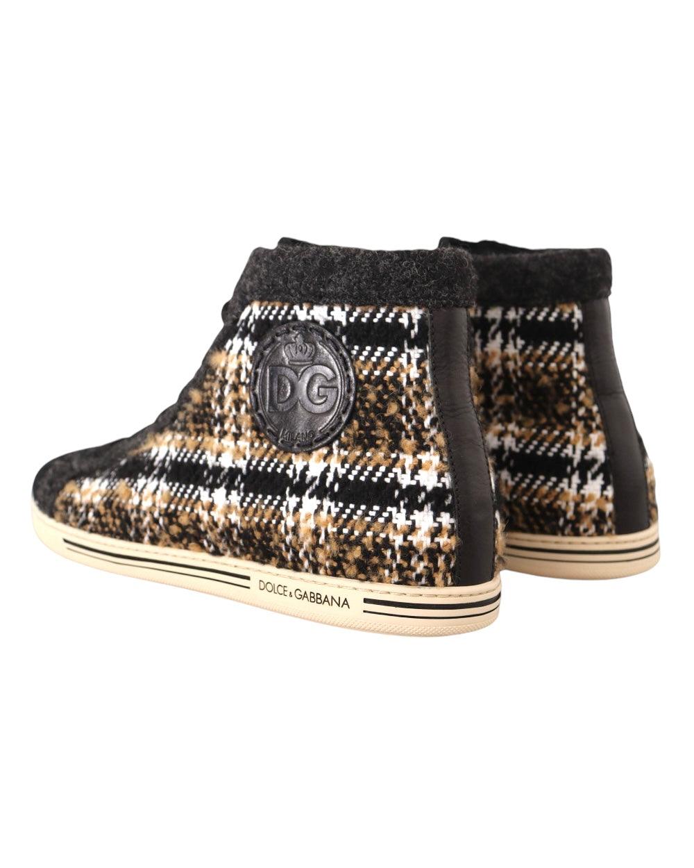 Dolce & Gabbana Beig Bruin High Top Sneakers