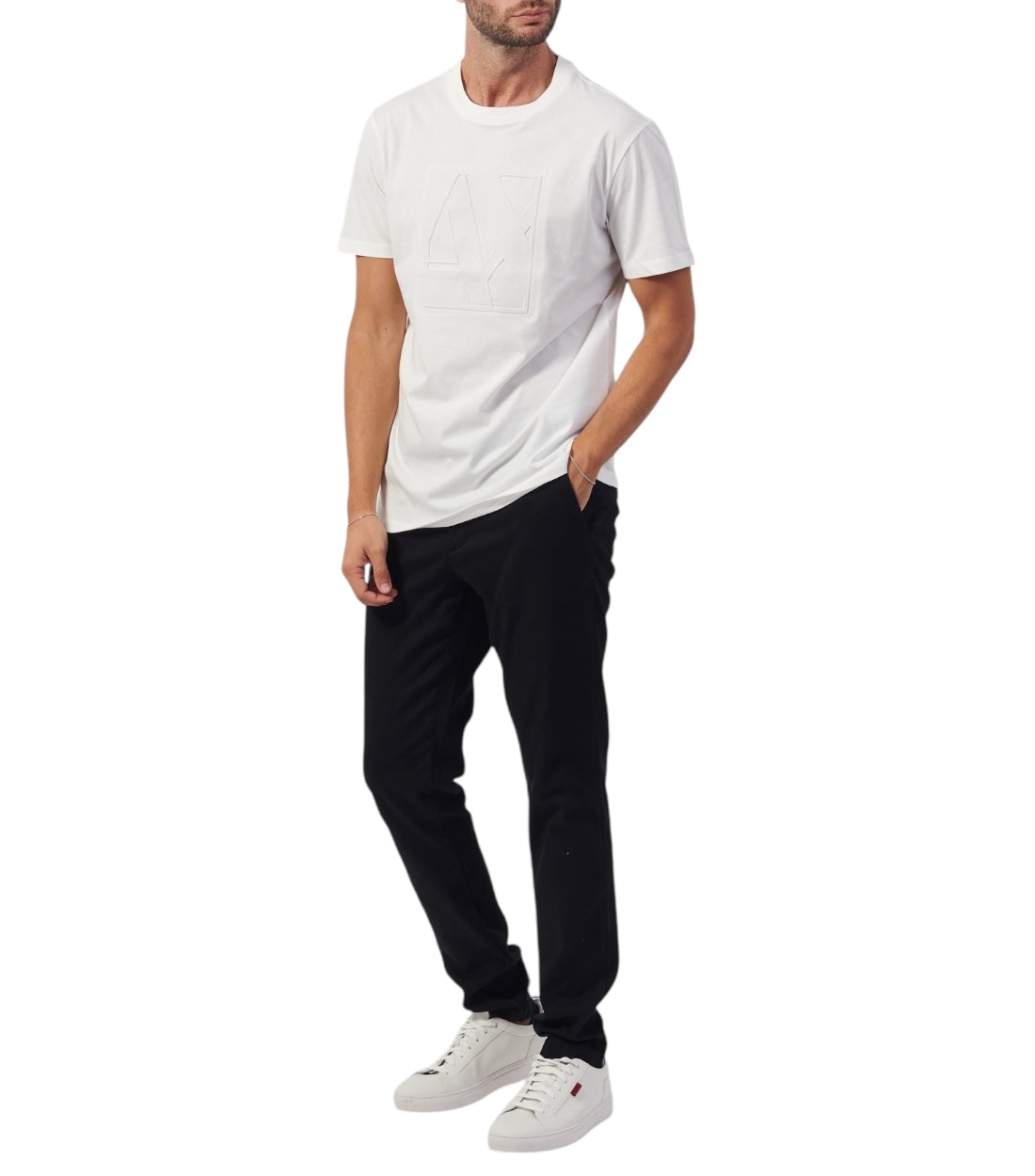 Armani Exchange Wit Katoenen T-shirt met logo