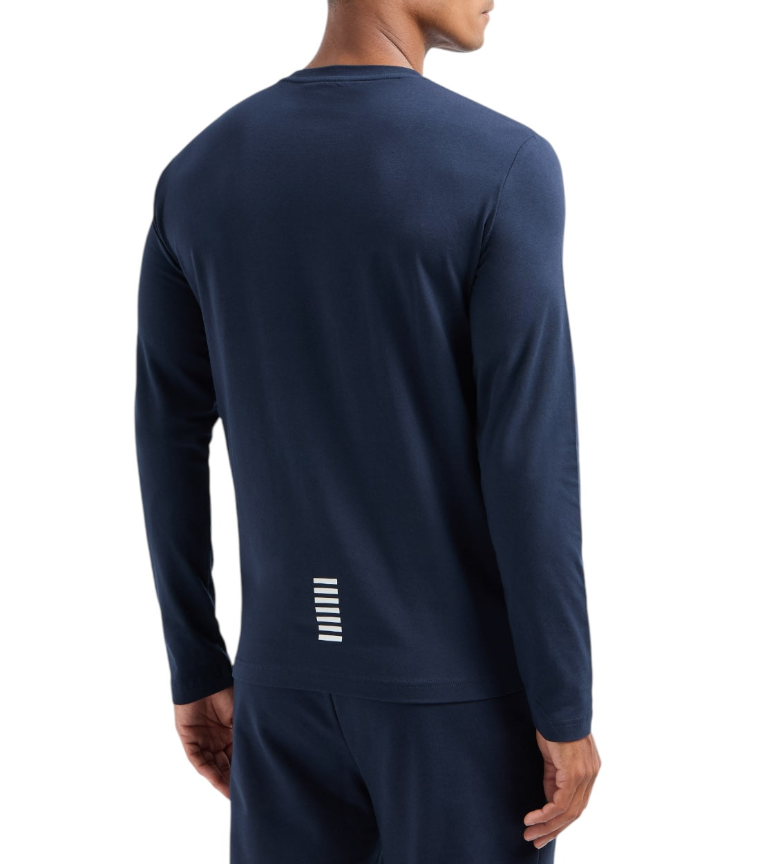 Ea7 Blauw Long-Sleeved Core Identity T-shirt