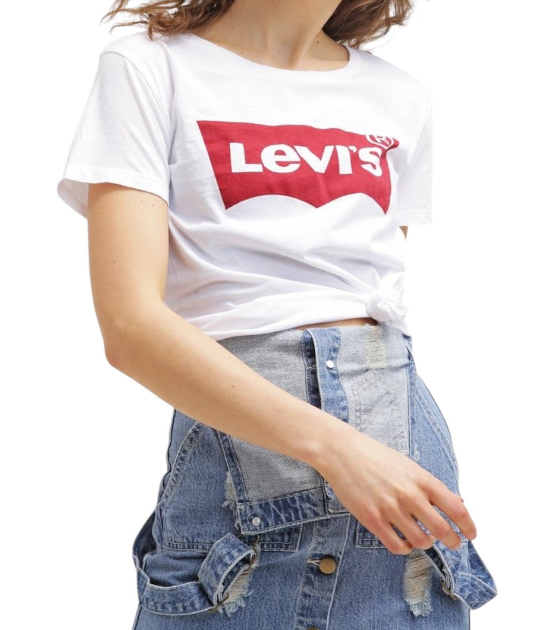 Levi`s “The Perfect Tee” Wit T-shirt Dames