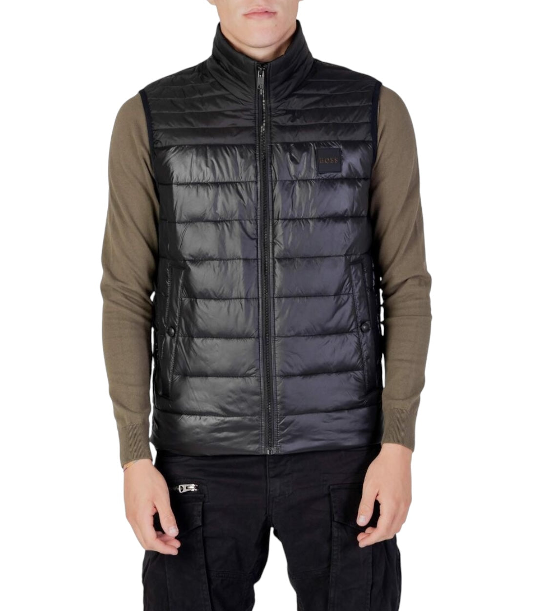 Boss Zwart Bodywarmer Met Logo