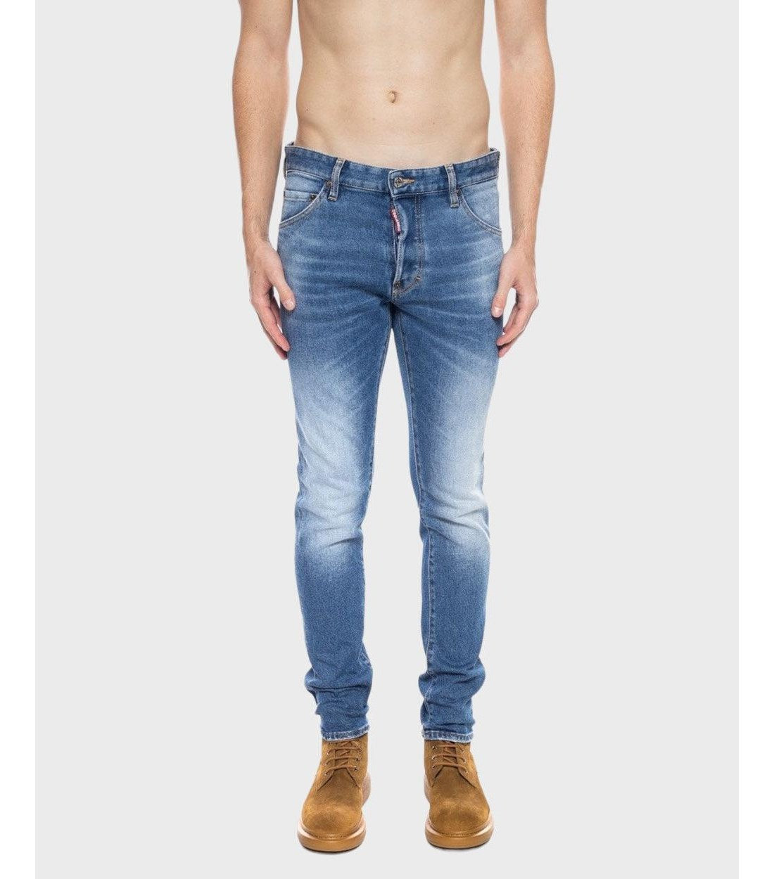 Dsquared2 Blauw Distressed Cool Guy Fit Spijkerbroek / Jeans