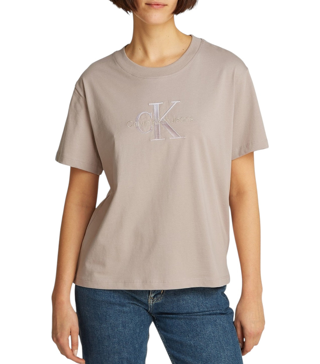 Calvin Klein Jeans Beige T-shirt Met Logo