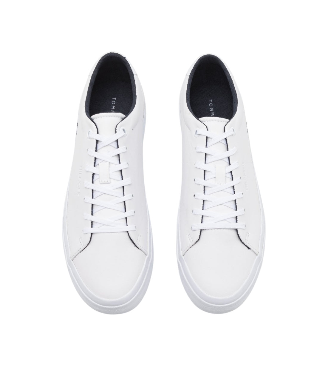 Tommy Hilfiger Eco-Chic witte sneakers met contrasterende accenten