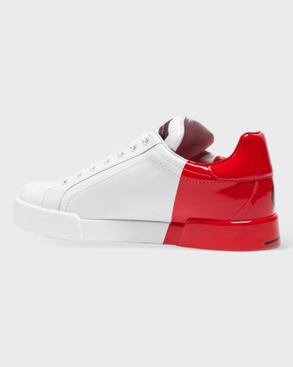 Dolce & Gabbana | Wit-rode leren sneakers