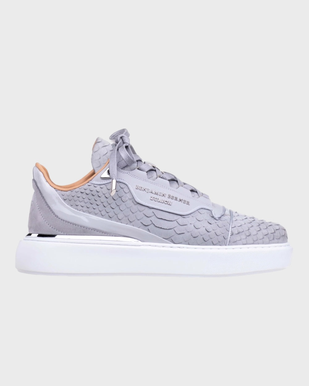 Benjamin Berner | Raphael Low Top Python Grijs