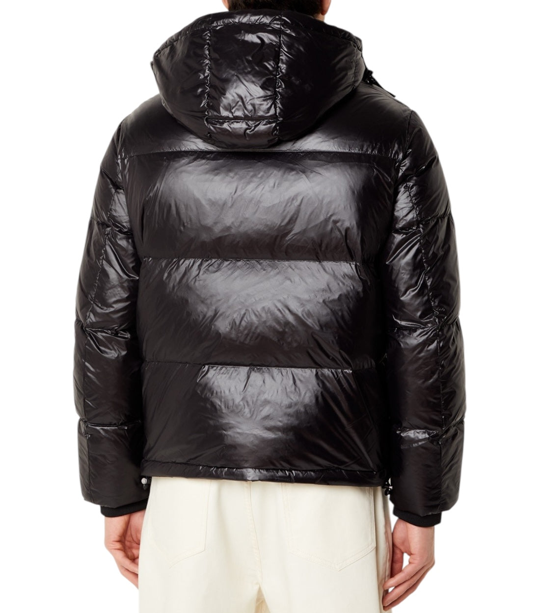 Armani Exchange Zwart Down Puffer Jas Met Donsvulling