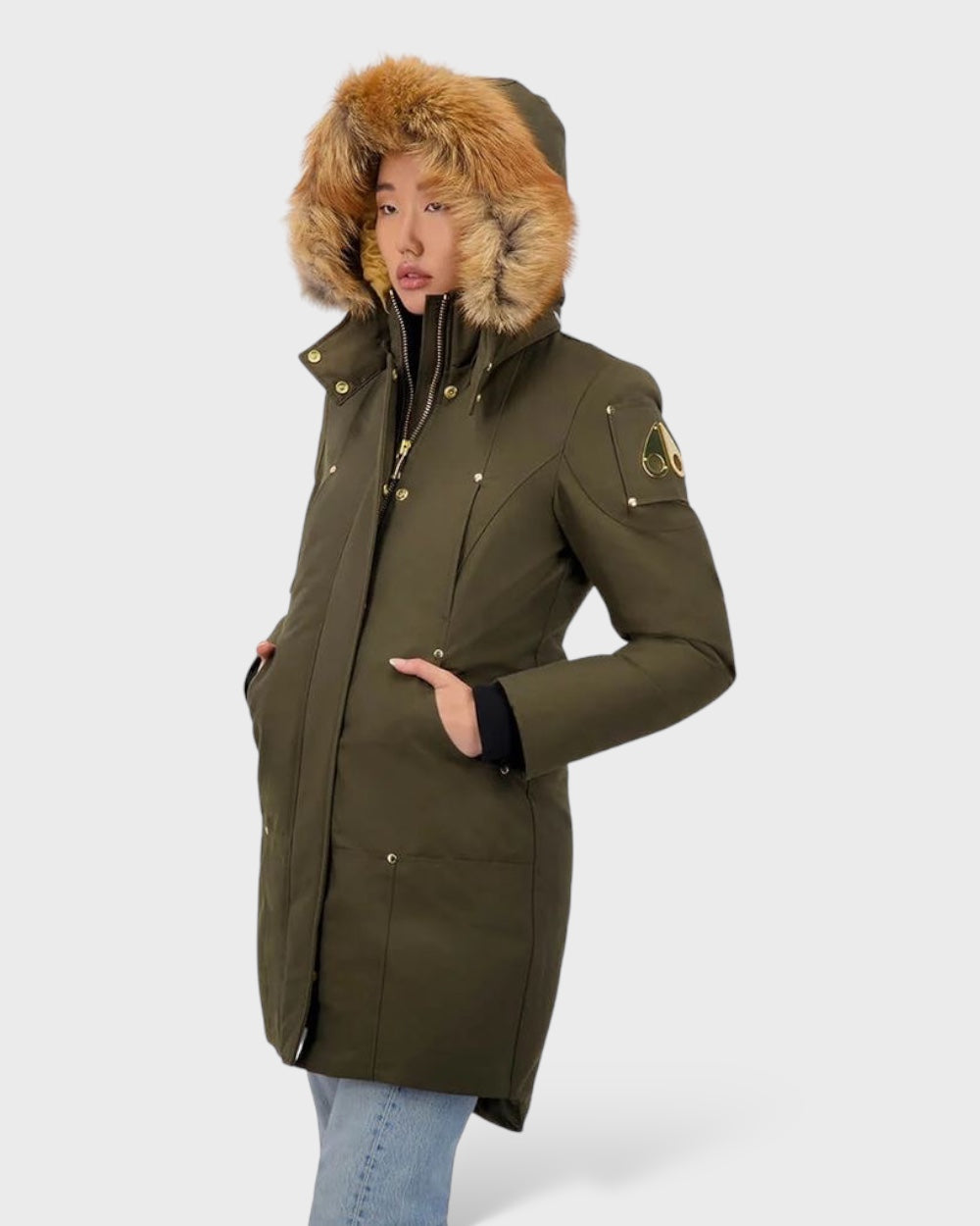 Moose Knuckles Groen "Gold Stirling" Parka Dames Jas