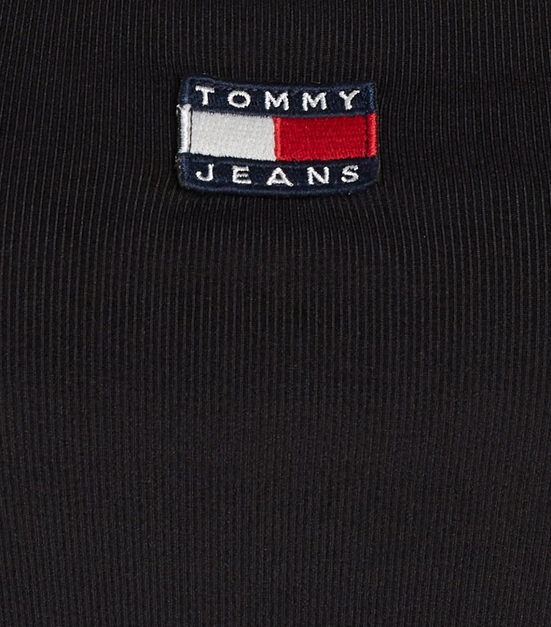 Tommy Hilfiger Jeans Zwart TJW Flare Mini Badge Rib Jurk