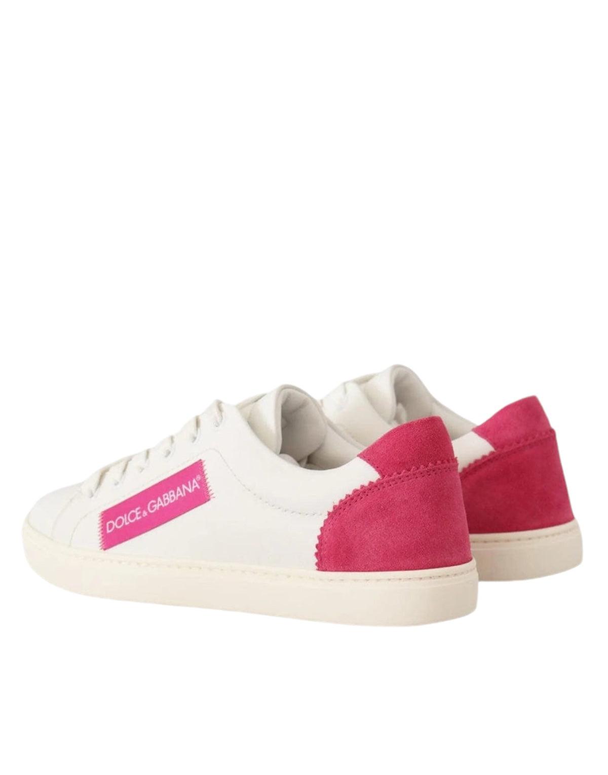 Dolce & Gabbana Wit Roze Sneakers