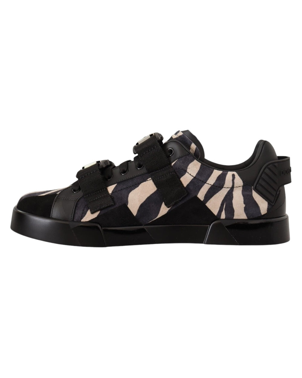 Dolce & Gabbana Zwart Wit Suede Sneakers