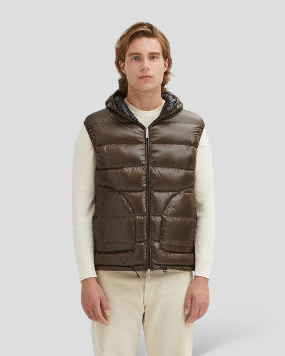 Centogrammi Bruin / Zwart Omkeerbare Bodywarmer Heren