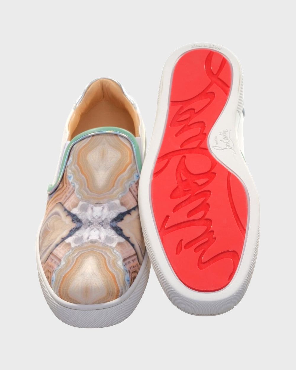 Christian Louboutin Sailor Boat Orlato Star Agate Print Slip-on Sneakers