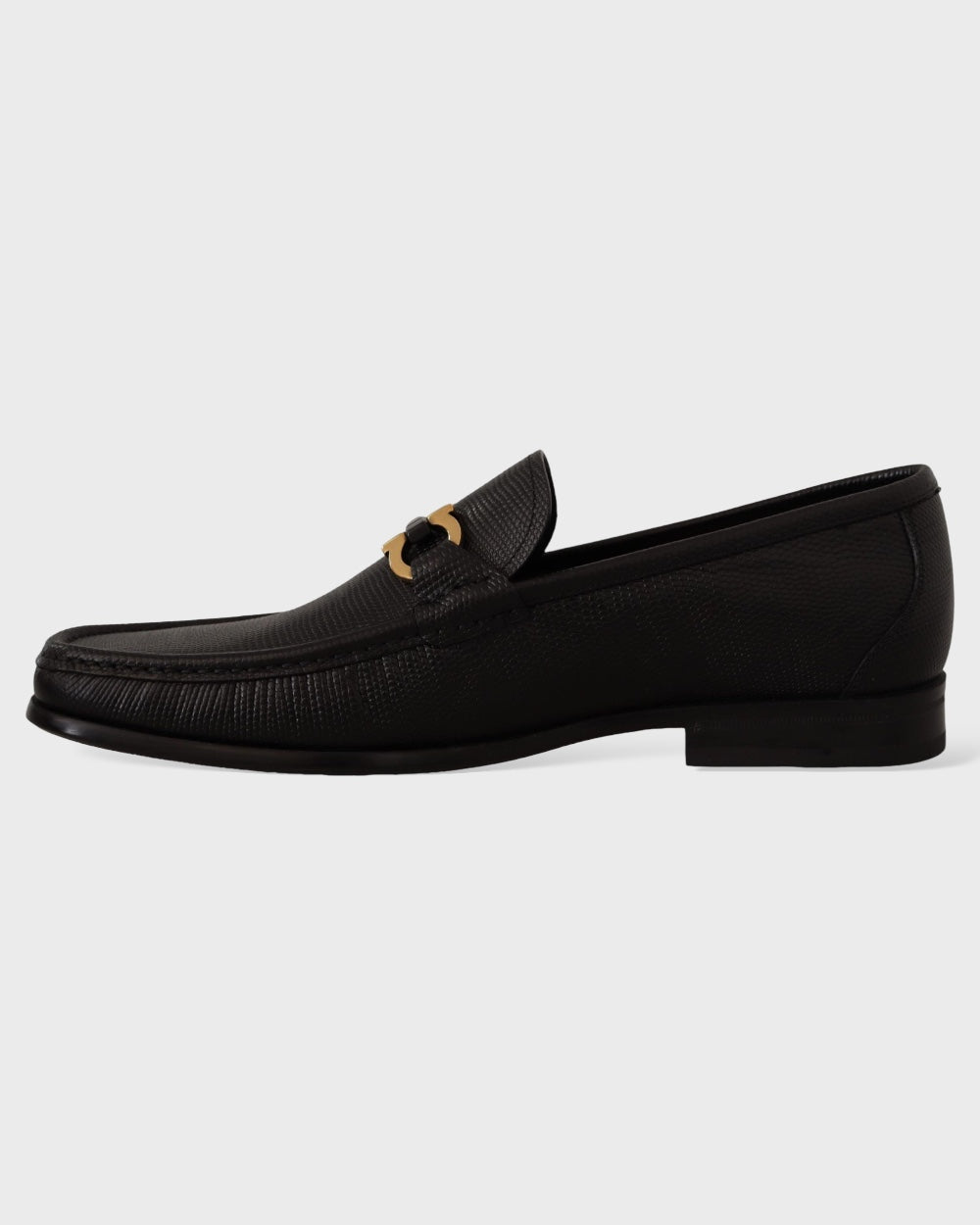 Salvatore Ferragamo Kalfsleer Moccasins Loafers Schoenen Zwart