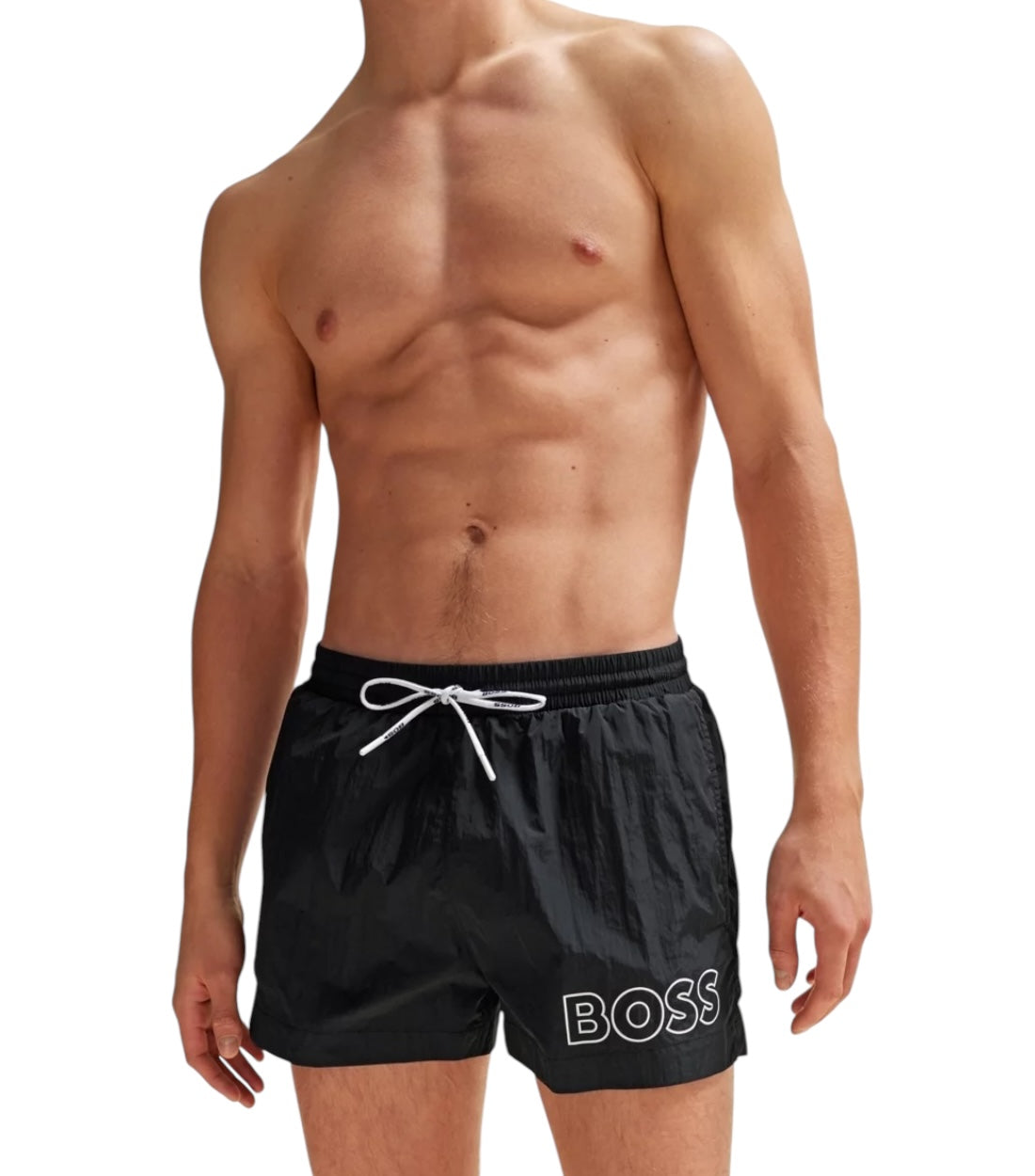 Boss Zwart Zwemshort Met Contourlogo