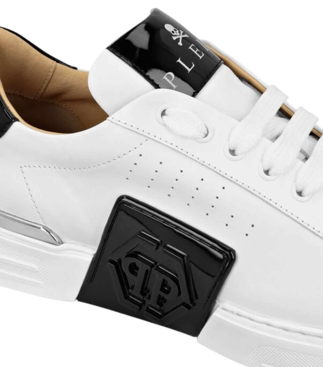 Philipp Plein Wit Lo Top Leren Phantom Sneakers