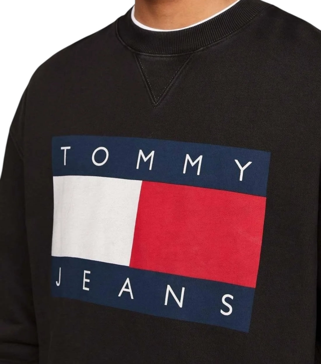 Tommy Hilfiger Jeans Zwart Trui Met Logo Print