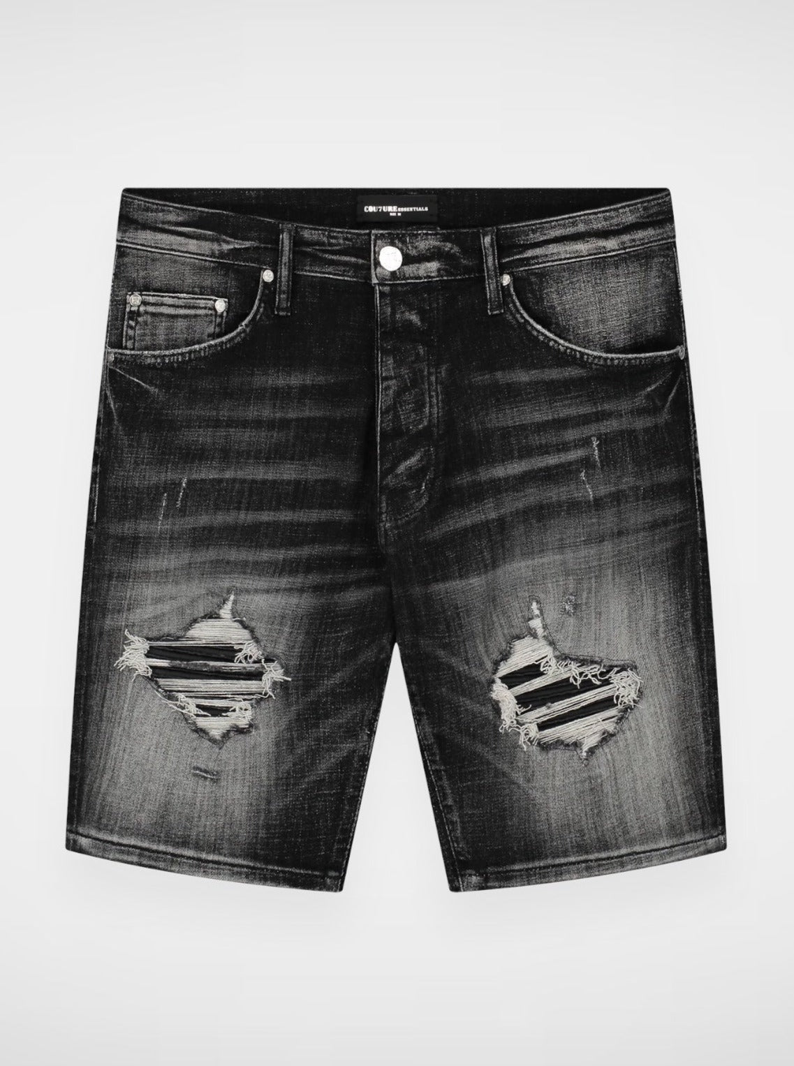 Essentials Cou7ure | Bronx Brooklyn Short Jeans Hosen schwarz