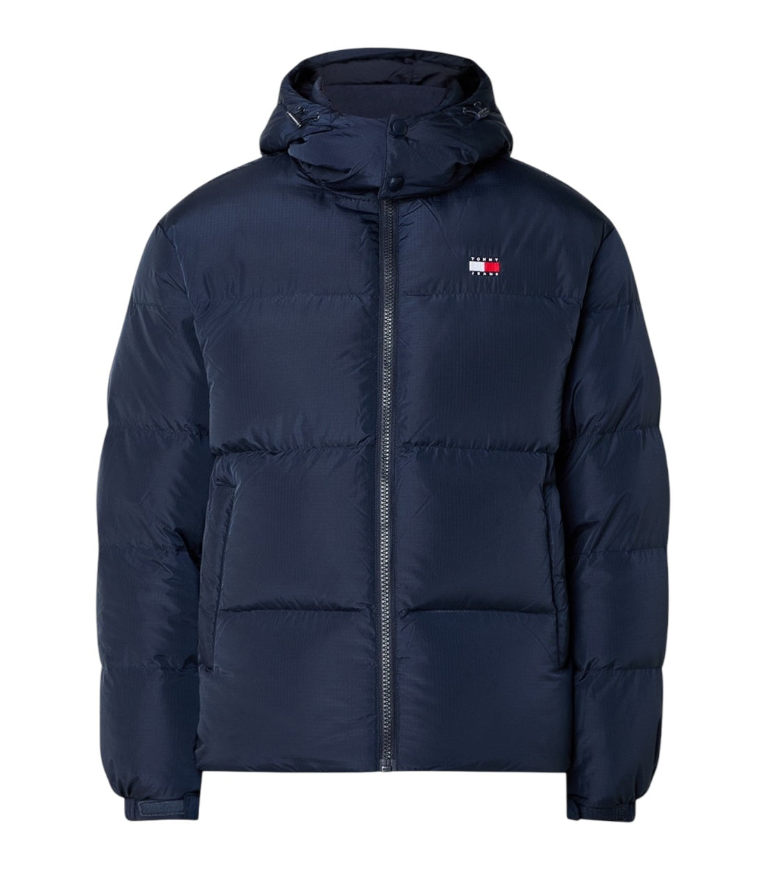 Tommy Hilfiger Jeans Blauw Alaska Puffer Jack Met Donsvulling En Afneembare Capuchon