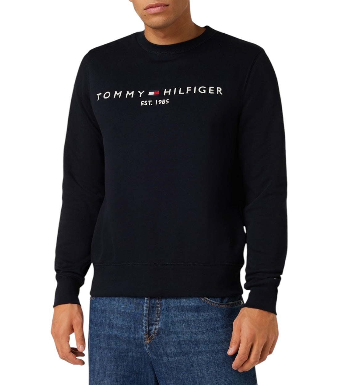 Tommy Hilfiger Blauw Trui Met Logostitching