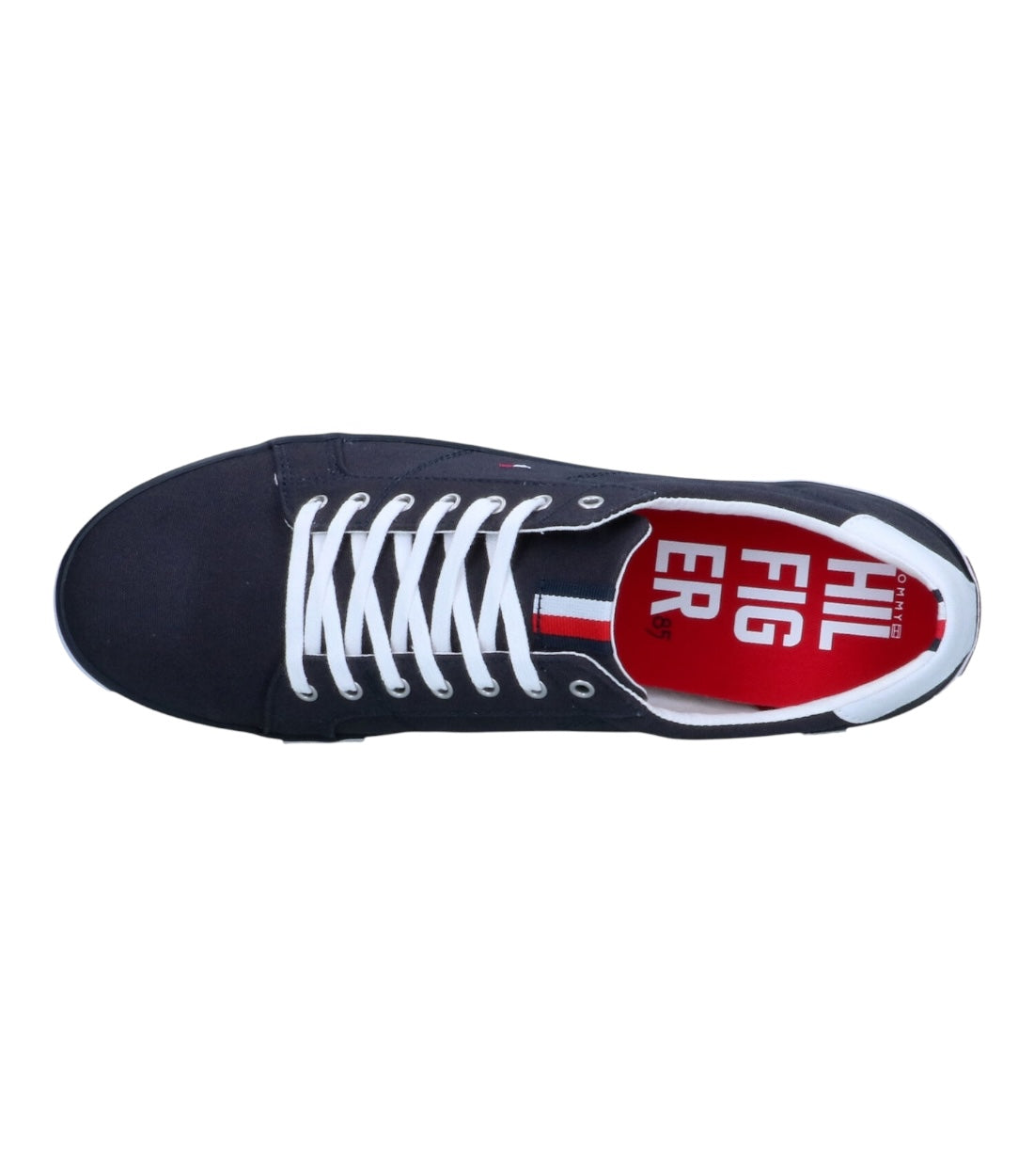 Tommy Hilfiger Blauw Canvas Sneakers Met Veters