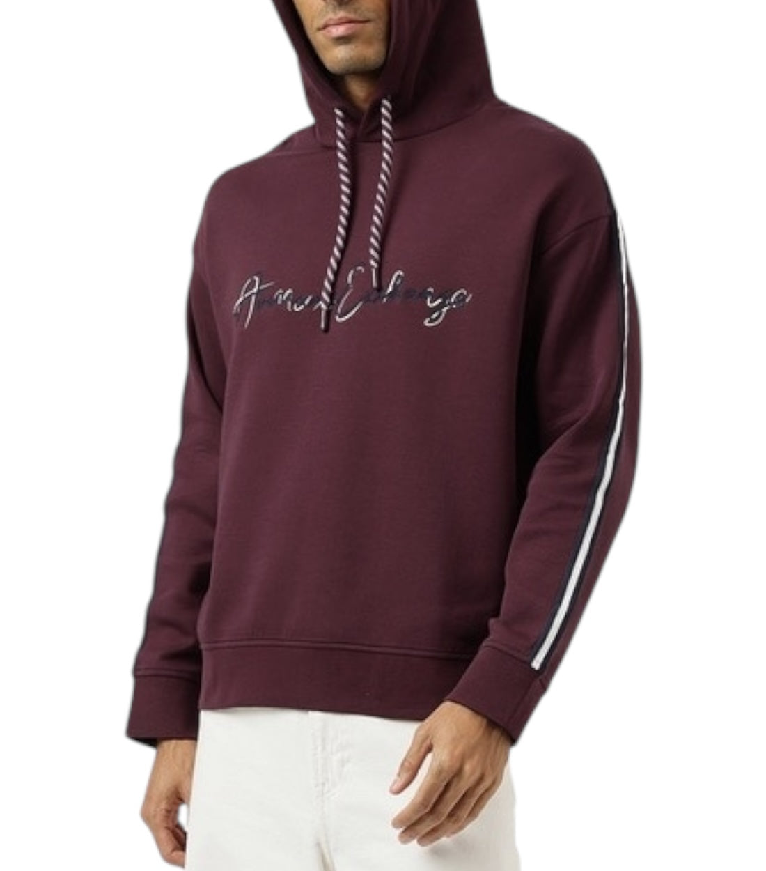 Armani Exchange Bordeaux Hoodie Met Logo