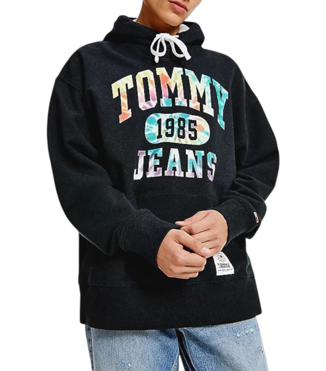 Tommy Hilfiger Jeans Zwart Meerkleurig Logo Hoodie