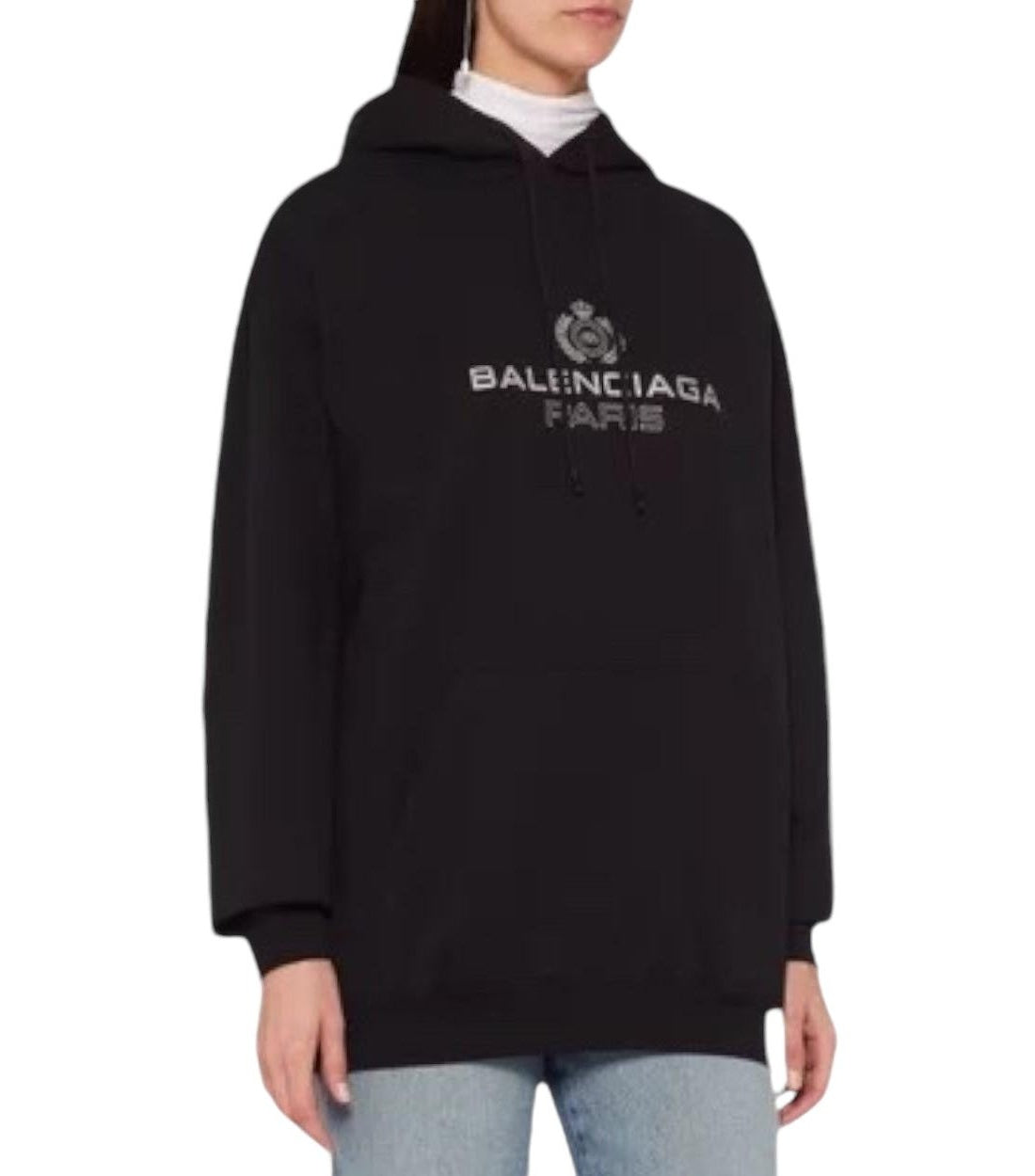 Balenciaga Zwart Paris Oversized Hoodie