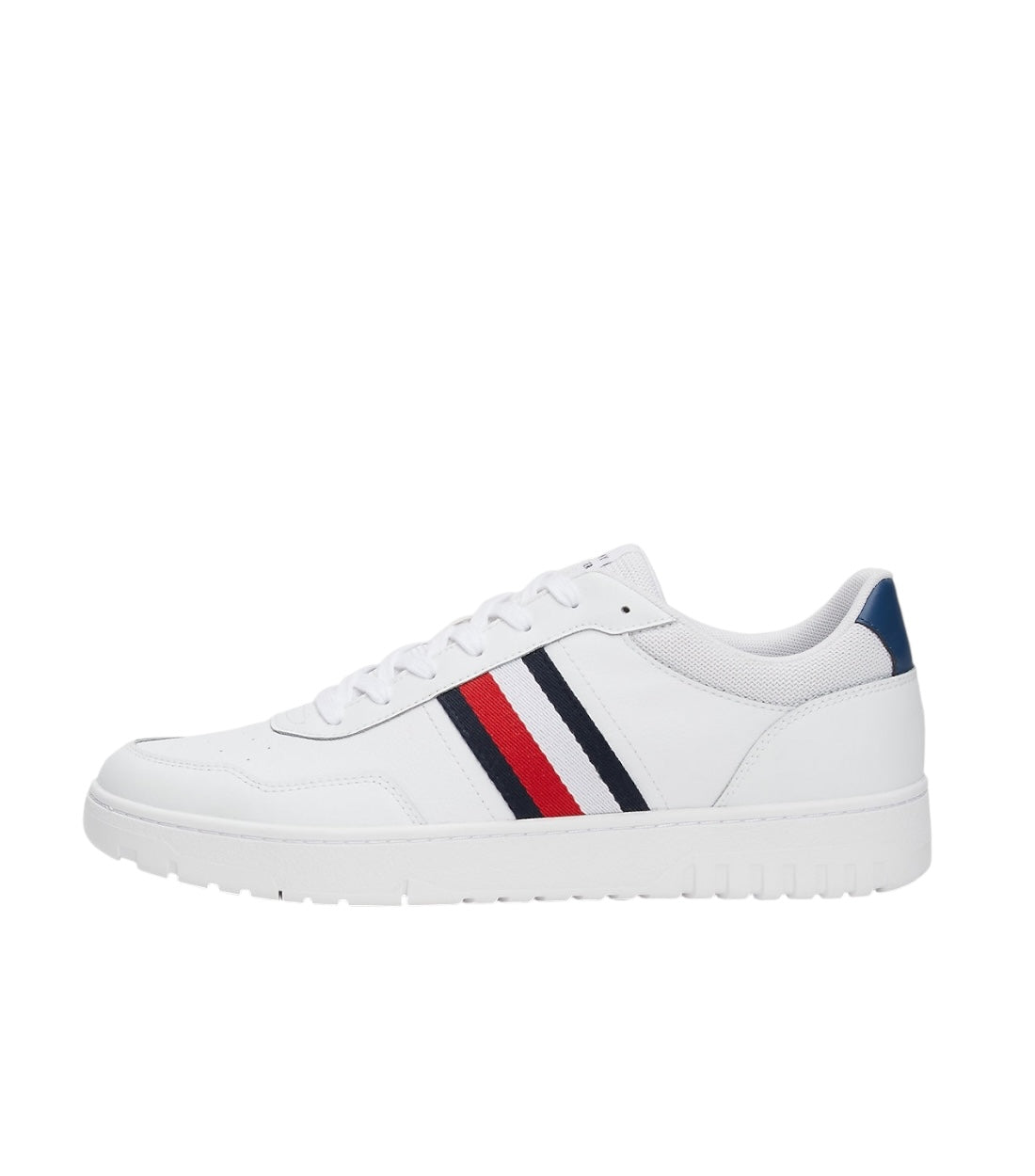 Tommy Hilfiger Wit Basketbal Sneaker Met Signature-tape