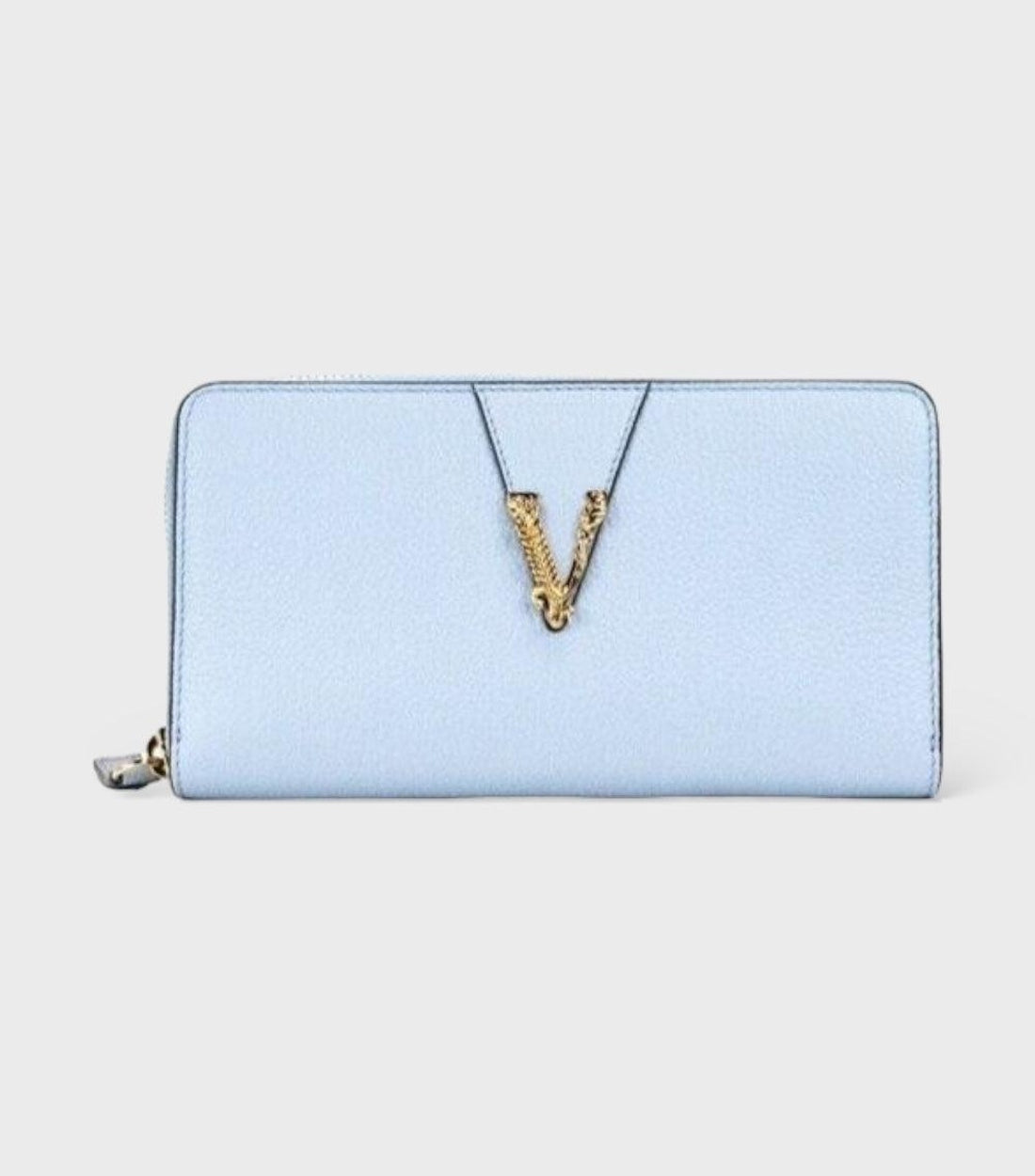 Versace Blauw Virtus Zipped Portemonee