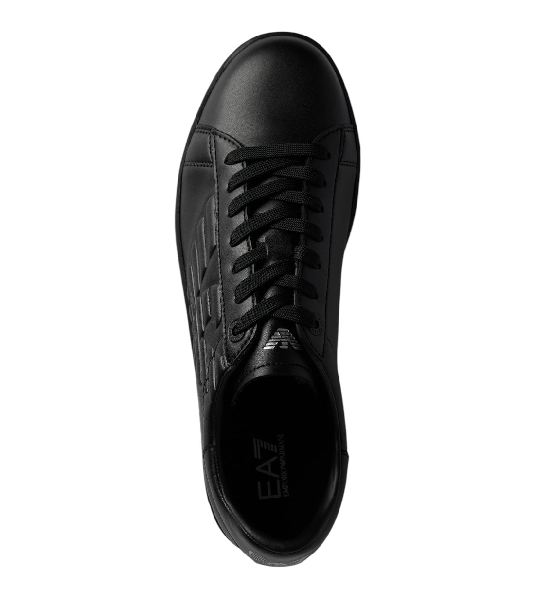 Ea7 Zwart Sneakers Met Labeldetails