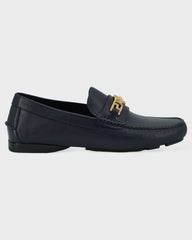 Versace | Kalfsleren Loafers Blauw