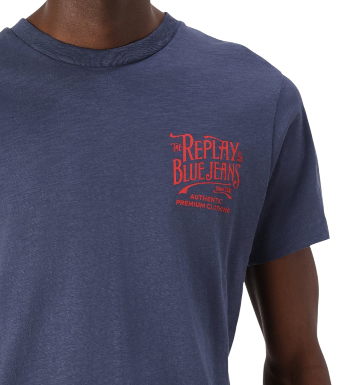 Replay Blauw Regular Fit T-shirt