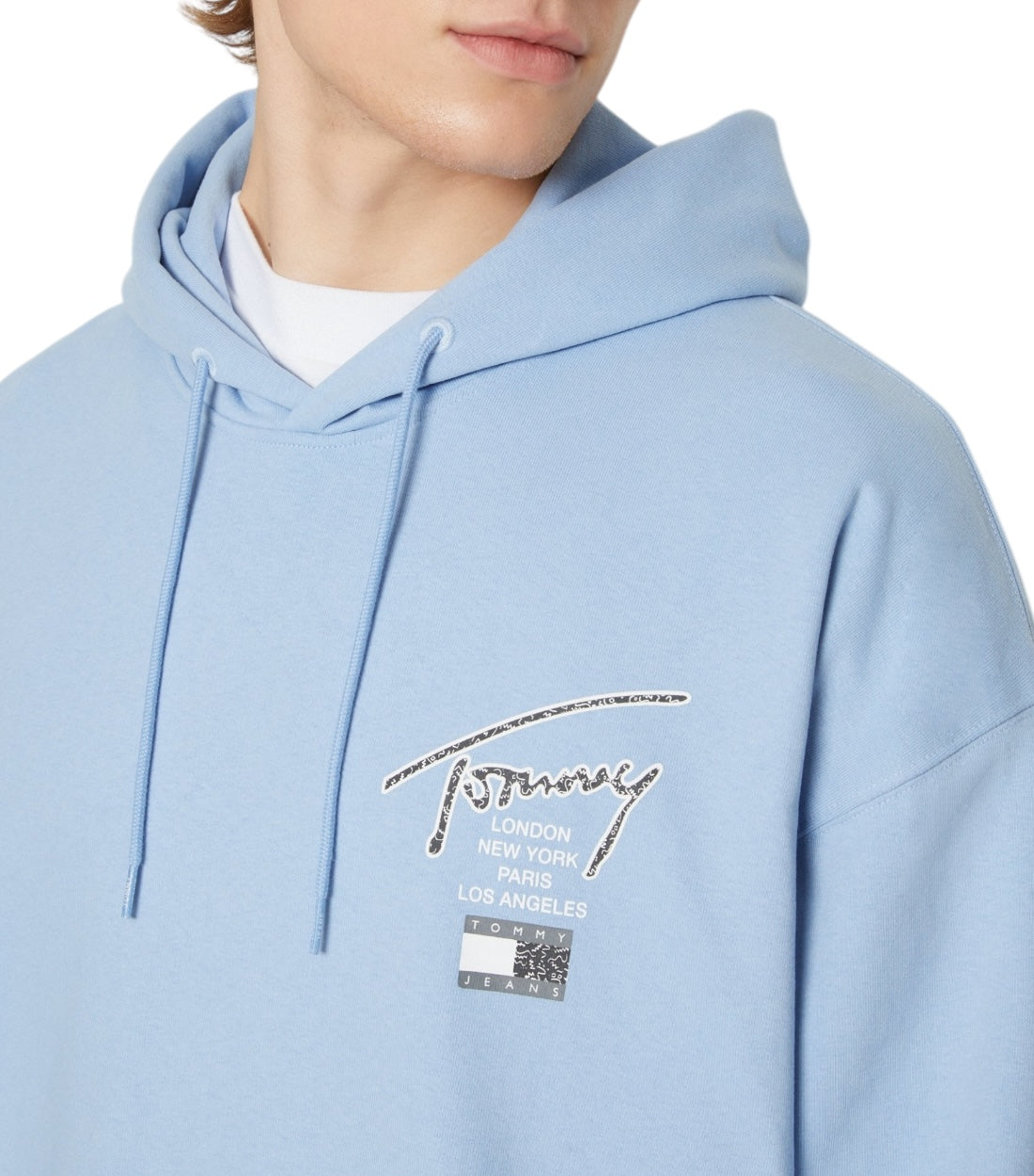 Tommy Hilfiger Jeans Pearly Blauw Hoodie Unisex