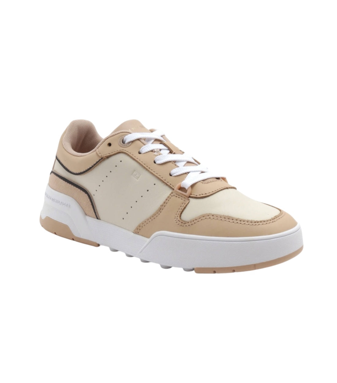 Tommy Hilfiger Beige Sneakers Met Logoaccent