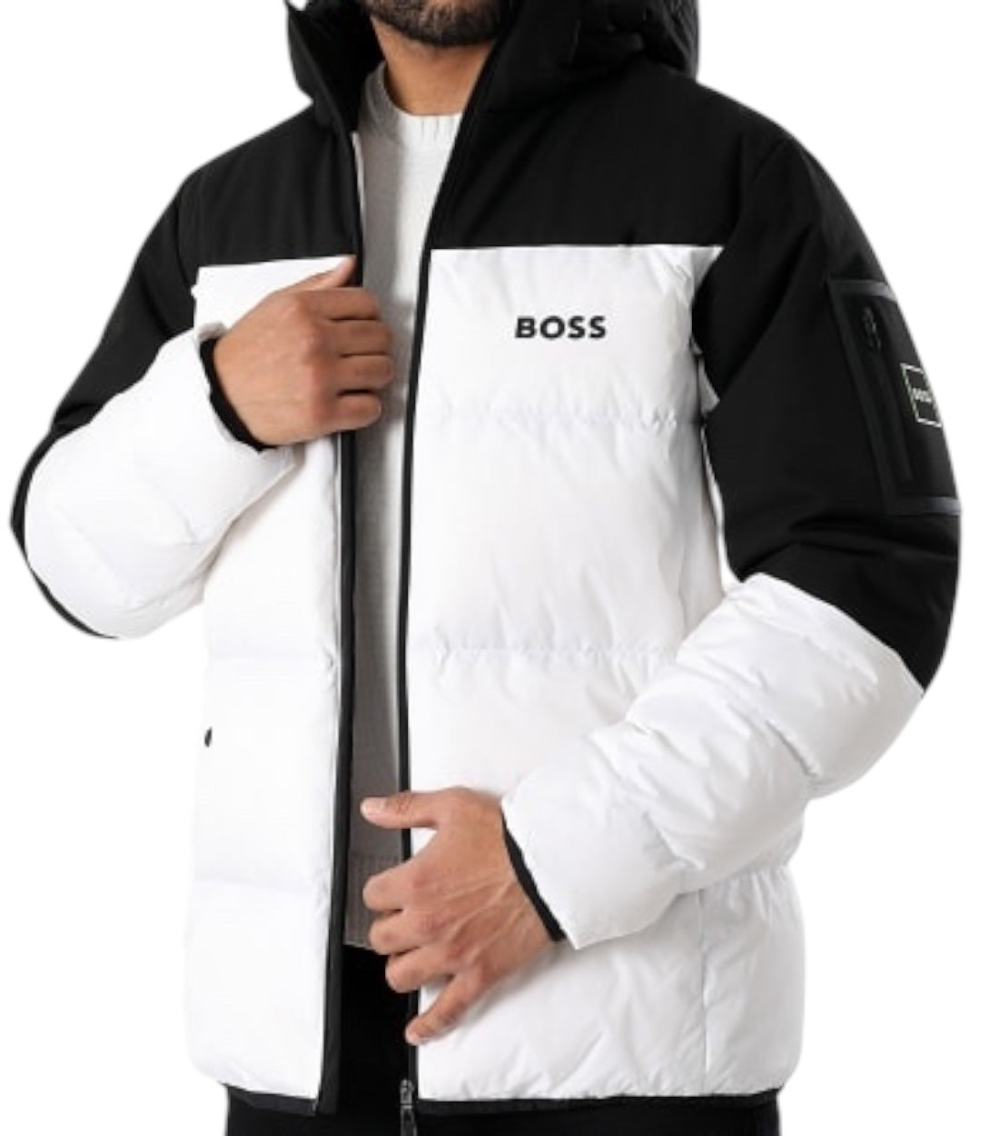 Hugo Boss Wit Polyester Hamar Jas