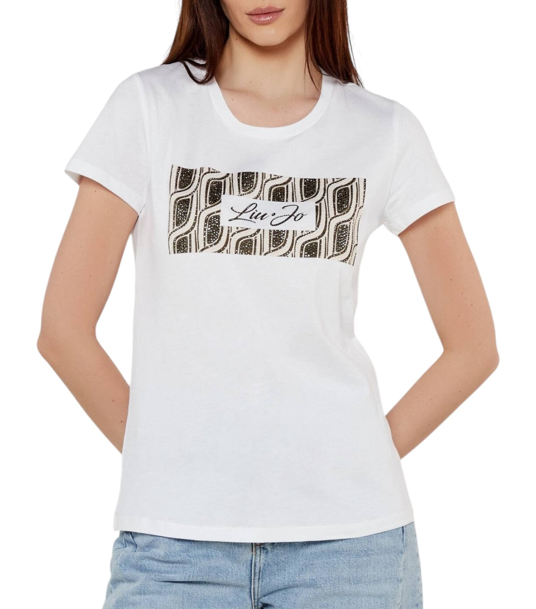 Liu Jo Wit T-shirt Met Logo Print