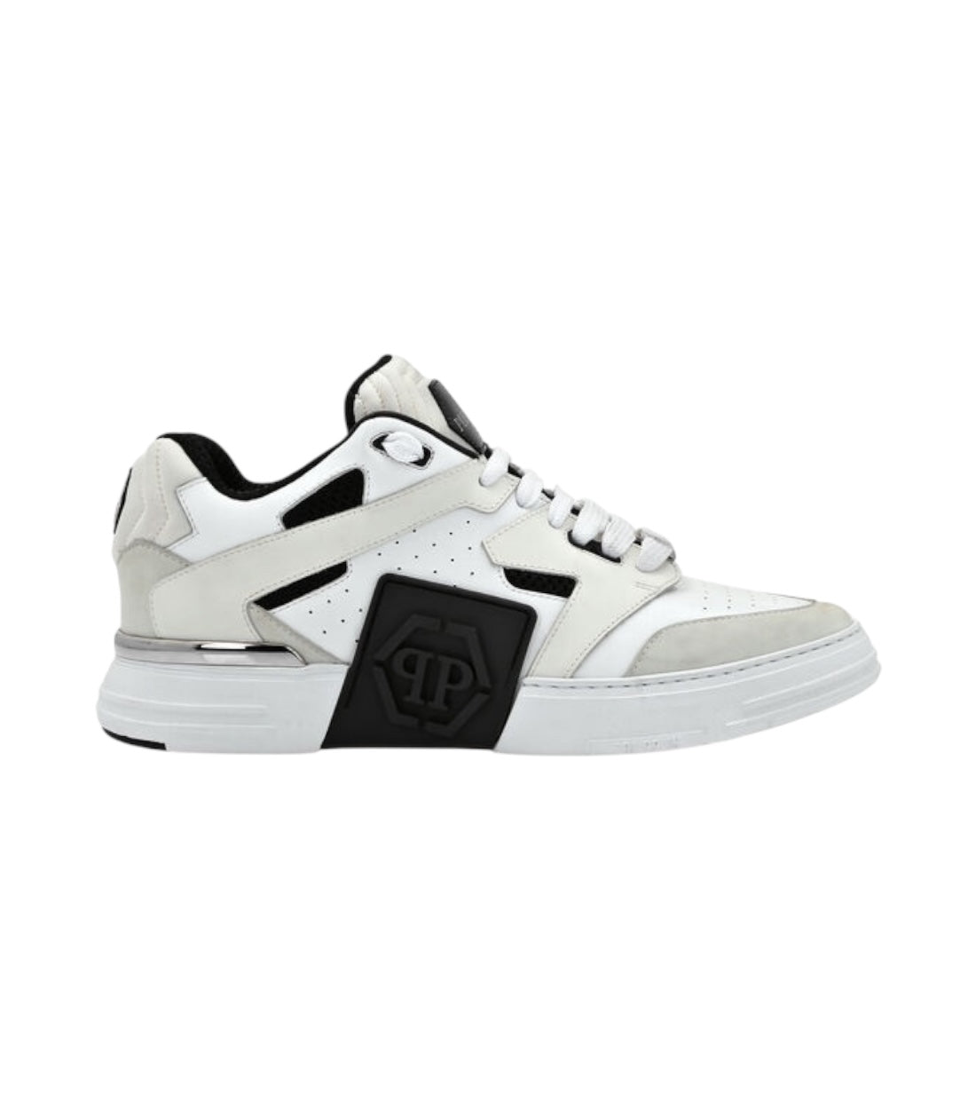 Philipp Plein Mix Leren Lo Top Sneakers