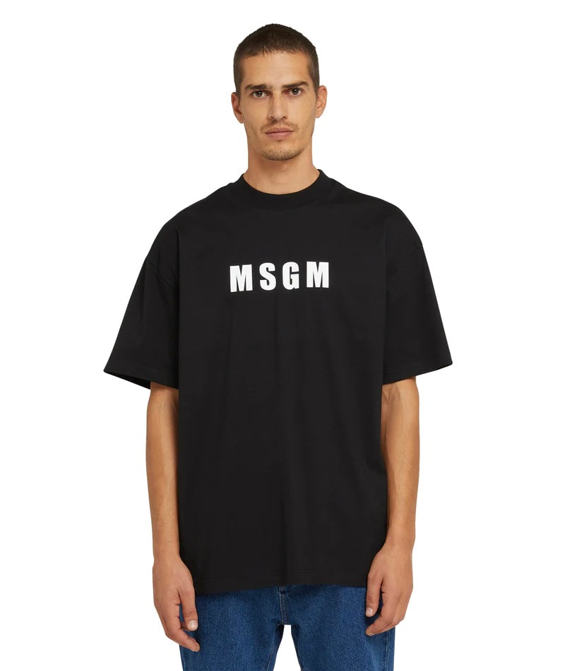 MSGM Zwart T-shirt met MSGM logo Unisex